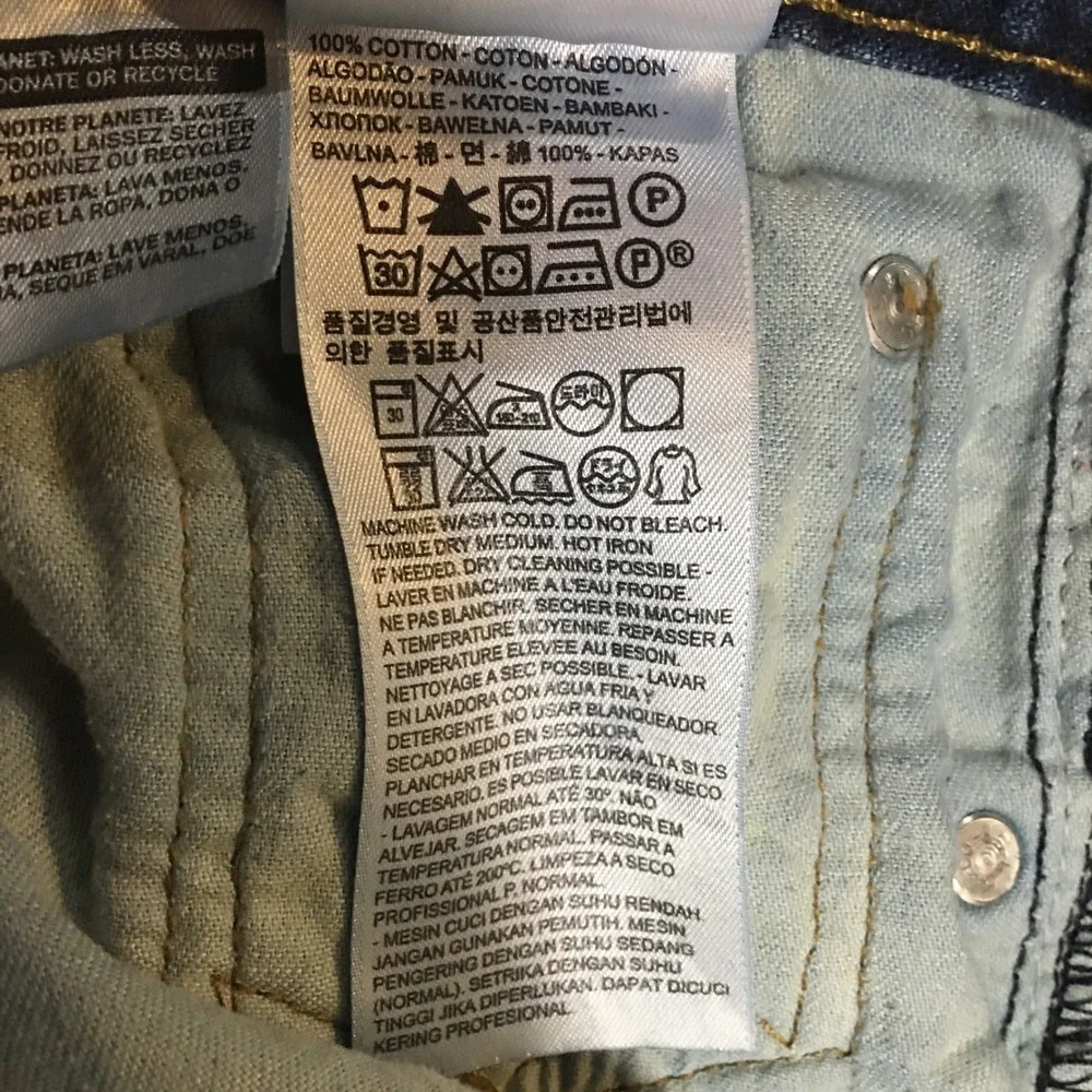 Levi's 569 Loose Straight Jeans Mens W44 L28 Dark Wash Blue Denim